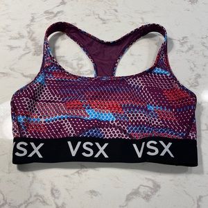 Multicolored VS sports bra.